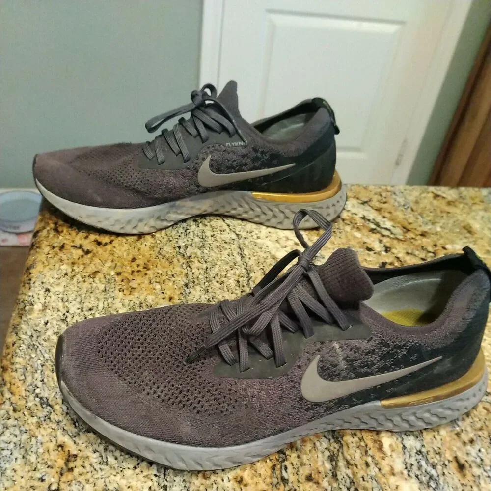 Nike Epic React Flyknit Charcoal Grey Running Shoes AQ0067-009 Mens 12